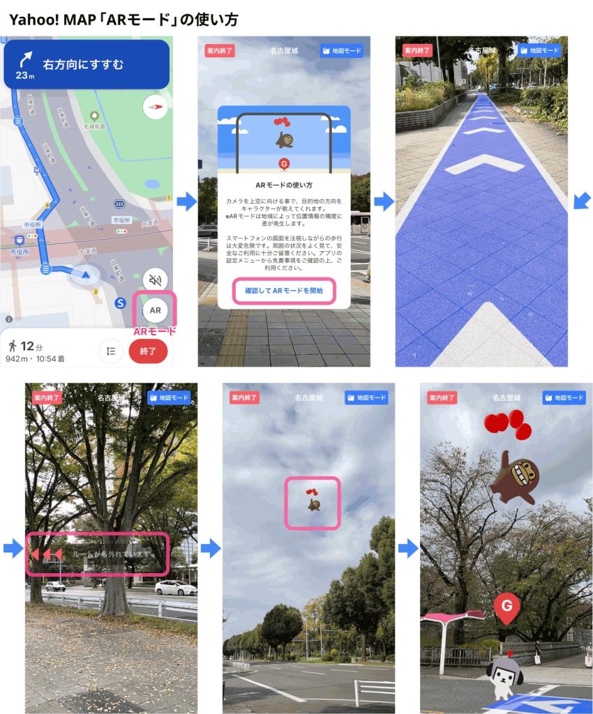 Yahoo! MAP 「ARモード」の使い方と特長